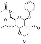 苯基-2,3,4,6-四乙酰-Β-D-吡喃葡萄糖苷, 4468-72-8, 结构式