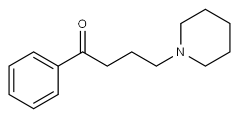 1-phenyl-4-(1-piperidyl)butan-1-one Struktur