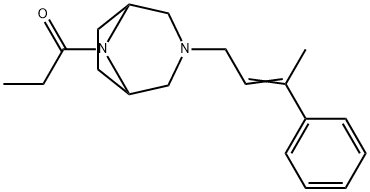 3-(3-Methyl-3-phenylallyl)-8-propionyl-3,8-diazabicyclo[3.2.1]octane Struktur