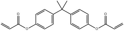 2-丙烯酸,(1-甲基亚乙基)二-4,1-亚苯基酯, 4491-03-6, 结构式