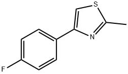 4-(4-フルオロフェニル)-2-メチルチアゾール 化学構造式