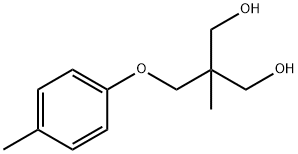 2-メチル-2-[(p-トリルオキシ)メチル]-1,3-プロパンジオール 化学構造式