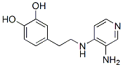 4-[2-(3-アミノ-4-ピリジルアミノ)エチル]-1,2-ベンゼンジオール 化学構造式