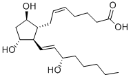 (5Z,13E,15S)-9β,11α,15-トリヒドロキシプロスタ-5,13-ジエン-1-酸 化学構造式