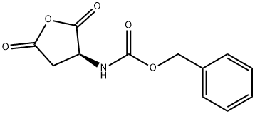 (2S)-2-(ベンジルオキシカルボニルアミノ)こはく酸無水物 化学構造式