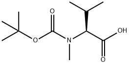 N-(tert-ブトキシカルボニル)-N-メチル-L-バリン 化学構造式