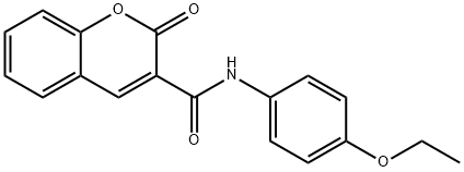 N-(4-乙氧基苯基)香豆素-3-甲酰胺, 4527-55-3, 结构式