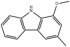 1-甲氧基-3-甲基-9H-咔唑, 4532-33-6, 结构式