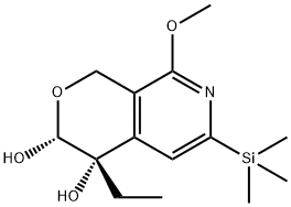 (3R,4S)-4-Ethyl-8-Methoxy-6-triMethylsilanyl-3,4-dihydro-1H-pyrano[3,4-c]pyridine-3,4-diol Structure