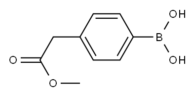 4-(2-甲氧基-2-氧代乙基)苯硼酸, 454185-96-7, 结构式