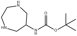 Carbamic acid, (hexahydro-1H-1,4-diazepin-6-yl)-, 1,1-dimethylethyl ester Structure