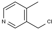 3-(氯甲基)-4-甲基吡啶, 45658-41-1, 结构式
