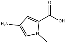 4-氨基-1-甲基-1H-2-吡咯甲酸, 45776-13-4, 结构式