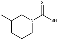 3-メチル-1-ピペリジンカルボジチオ酸 化学構造式