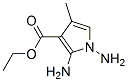 1H-Pyrrole-3-carboxylicacid,1,2-diamino-4-methyl-,ethylester(9CI) Structure