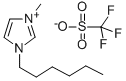 1-己基-3-甲基四氟甲烷磺酸咪唑鎓 结构式
