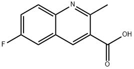 6-氟-2-甲基-喹啉-3-羧酸 结构式