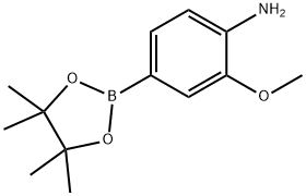 4-アミノ-3-メトキシフェニルボロン酸, ピナコールエステル 化学構造式