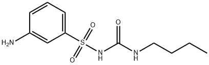 N-[(3-アミノフェニル)スルホニル]-N'-ブチル尿素 化学構造式