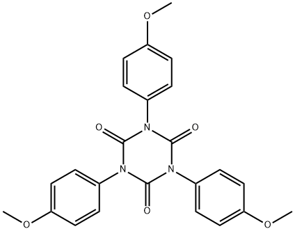 1,3,5-トリ(4-メトキシフェニル)-1,3,5-トリアジン-2,4,6(1H,3H,5H)-トリオン 化学構造式