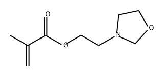 2-メチルプロペン酸2-(3-オキサゾリジニル)エチル 化学構造式
