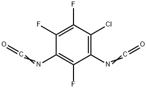 1-chloro-2,3,5-trifluoro-4,6-diisocyanatobenzene Struktur