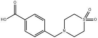 4-(4'-羧苄基)硫代吗啉-1,1-二氧 结构式