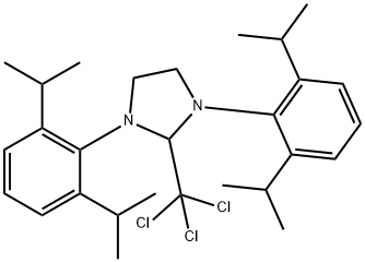 1,3-Bis[2,6-bis(1-methylethyl)phenyl]-2-(trichloromethyl)-imidazolidine Struktur
