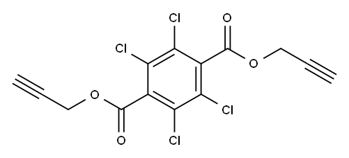 diprop-2-ynyl 2,3,5,6-tetrachlorobenzene-1,4-dicarboxylate Structure
