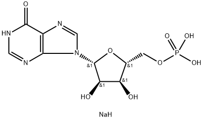 イノシン5'-一りん酸二ナトリウム水和物 化学構造式