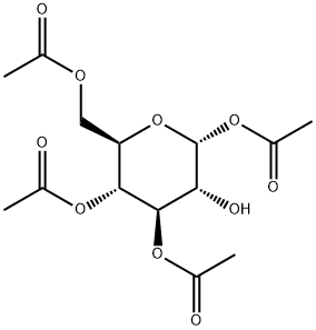 .alpha.-D-Glucopyranose, 1,3,4,6-tetraacetate Struktur