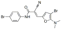 2-Propenamide,  3-[4-bromo-5-(dimethylamino)-2-furanyl]-N-(4-bromophenyl)-2-cyano- Structure