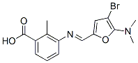 Benzoic  acid,  3-[[[4-bromo-5-(dimethylamino)-2-furanyl]methylene]amino]-2-methyl- Structure