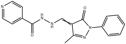 N'-[(3-Methyl-5-oxo-1-phenyl-2-pyrazolin-4-ylidene)methyl]-4-pyridinecarbohydrazide Struktur