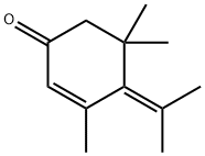 3,5,5-Trimethyl-4-(1-methylethylidene)-2-cyclohexen-1-one Struktur