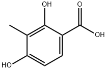 2,4-dihydroxy-3-methylbenzoic acid Struktur