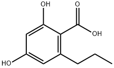 2,4-Dihydroxy-6-propylbenzoic acid Struktur