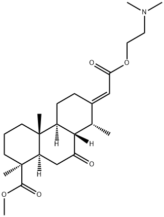 (4bα,8aβ,10aα)-7-[(E)-2-[2-(ジメチルアミノ)エトキシ]-2-オキソエチリデン]テトラデカヒドロ-1α,4aβ,8α-トリメチル-9-オキソ-1β-フェナントレンカルボン酸メチル 化学構造式