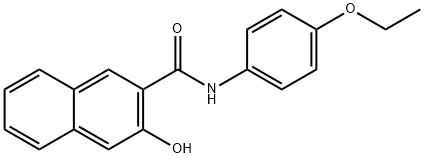 N-(4-エトキシフェニル)-3-ヒドロキシ-2-ナフタレンカルボアミド 化学構造式