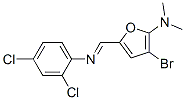 2-Furanamine,  3-bromo-5-[[(2,4-dichlorophenyl)imino]methyl]-N,N-dimethyl-|