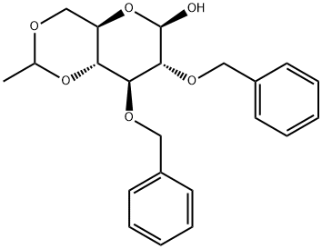 4,6-O-乙叉-2,3-二-O-苄基-D-葡萄糖 结构式