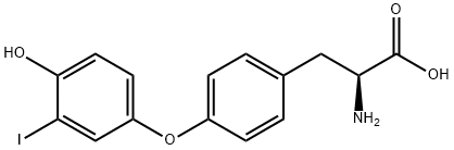 O-(3-ヨード-4-ヒドロキシフェニル)チロシン 化学構造式