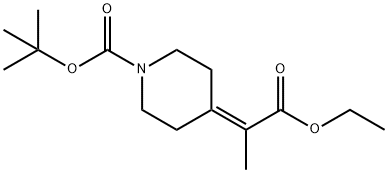 tert-butyl 4-(1-ethoxy-1-oxopropan-2
-ylidene)piperidine-1-carboxylate Structure