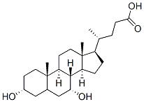 鹅去氧胆酸, 474-25-9, 结构式