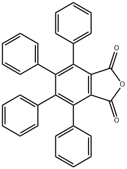 1,3-ジヒドロ-4,5,6,7-テトラフェニル-1,3-イソベンゾフランジオン 化学構造式