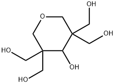 tetrahydro-3,3,5,5-tetrakis(hydroxymethyl)pyran-4-ol  Structure