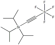 [(トリイソプロピルシリル)アセチレン]硫黄ペンタフルオリド 化学構造式