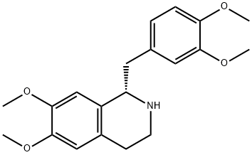 (1S)-1,2,3,4-テトラヒドロ-6,7-ジメトキシ-1α-(3,4-ジメトキシベンジル)イソキノリン 化学構造式