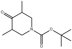 1-Piperidinecarboxylic acid, 3,5-diMethyl-4-oxo-, 1,1-diMethylethylester Structure