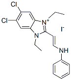 5,6-dichloro-1,3-diethyl-2-[2-(phenylamino)vinyl]-1H-benzimidazolium iodide Structure